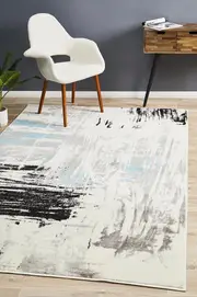 Rug Culture Blue & Charcoal Soft Coastal Rug