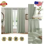Versatile 96 Inch Sage Green Linen Sheer Curtains - Light Filtering & Easy Care