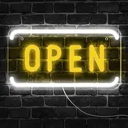OPEN Neon Sign LED Business Neon Open Sign Wall Light Art Decor Novel Night Neon Lamps Powered by USB Wire for Bars, Stores, Coffee Shop, Hotel, Outdoor Decora