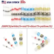 200X New Solder Sleeve Heat Shrink Wire Splice Connectors Terminals Set
