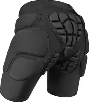 Shorts Tailbone Hip Protection Pad with Breathable Elastic Fabric Large/XL Black