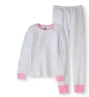 Fruit Of The Loom Girls Waffle Knit Long Underwear Thermal Set XL 14/16