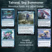Talrand, Skysummoner Magic Gathering Commander monoblue spells drakes Deck EDH