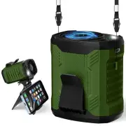 Portable 4-in-1 Waist/Neck/Desk Fan with Phone Stand & LED Light | 10000RPM U...