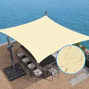 NyShine Sun Shade Sail Waterproof 10' x 10' Rectangle UV Block Canopy Awning Shelter for Outdoor Patio Backyard Lawn Garden Carport