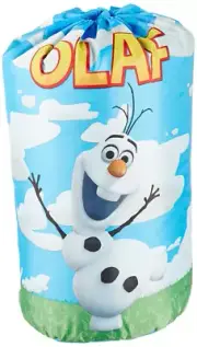 Frozen Olaf Sleeping Bag Disney Slumber Drawstring Backpack Carrier Straps Blue