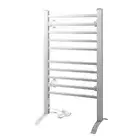 Electric Heated 10-Rack Towel Rail Devanti Aluminium Free-Standing Wall Mounted