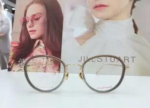 Jill Stuart 閃光黑漸變色鈦金屬鏡框 外框包裹炫麗膠板材內框 金色鏡腳側鑲水晶 JS80005