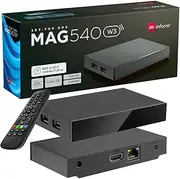 MAG 540w3 Original Linux 4K IPTV Set Top Box with Built-In DUAL WiFi 5G (802.11ac 2T2R) Internet TV IP Receiver HEVC 4K HDR MAG524w3 524 UHD UK Plug