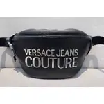 🔹⛵️VERSACE COUTURE JEANS 凡賽斯 立體LOGO 真皮 腰包 簡約 胸背包 ⛵️🔹