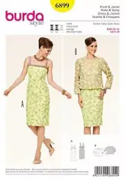 Burda Sewing Pattern 6899 Misses Dress Jacket Size 6-18 E 32-44