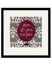 Courtside Market Glow At Your Own Pace 18x18in Framed Art