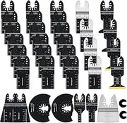 [Bionso] 35 PCS Oscillating Saw Blades, Premium Multitool Kit for Wood Metal Plastics, Oscillating Tool Blades Fit Dewalt Worx Rockwell Wen Milwaukee Makita Ryobi Bosch Fein Porter Genesis Black
