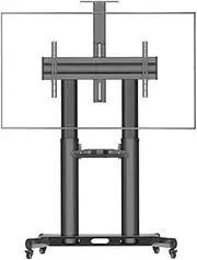 Floor Tv Stand Cart, Wire Management 360º of Swivel with Brake LED LCD Plasma Flat Panels for 50-70 Inch Conference Office Reception Hall Exhibition