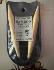 New Plymouth Circular Length 16” Bamboo Knitting Needle Size US 17