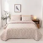 Bedspread Coverlet Set Double/Queen/King Bed Patchwork Quilted 100% Cotton