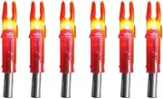 6 Pcs Archery Lighted Arrow Nocks Automatically LED Archery Arrows Nock for Arrows with .244"/6.2mm Inside Diameter