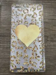 For Samsung Galaxy A03s A13 5G A53 A32 Cover leopard & Gold Heart Design