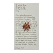 Love Tea Certified Organic Original Chai Pyramid Bags