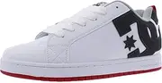 [DC Shoes] DC Men's Court Graffik Casual Low Top Skate Shoe Sneaker, White/Grey/Red, 11.5 Medium US