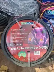 Yard Mate Fitted Fire Hose With Brass Couplings 36m 20mm