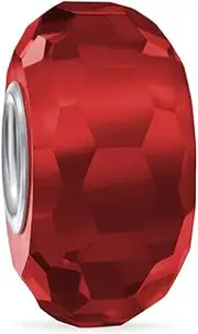 [Bling Jewelry] Translucent Solid Color Murano Faceted Glass Charm Bead For Women For Teen .925 Sterling Silver Core More Colors