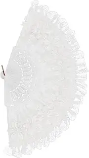 GREENADSCAPE Lace Fan Store Stroller Fan Stroller Women Folding Handheld Paper Decor Handheld for Bedroom Held Portable Decorations Neck Outfit Outfit Oscillating Foldable Pram Festival Lace