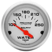 Autometer Ultra Lite Water Temperature Gauge Electric - 100 - 250 F, 2 1/16 Inch, Short Sweep, AU4337