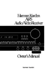 Harman Kardon AVR-5 AV Receiver Owners Manual