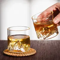 在飛比找momo購物網優惠-【日日好事】觀山杯玻璃杯 茶杯 酒杯 威士忌杯(烈酒杯 富士