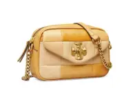 AUTH NWT $598 Tory Burch Kira Patchwork Mini ColorBlock Leather Camera Bag