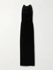 [Proenza Schouler] Proenza Schouler - Twisted Open-back Velvet Gown - Black - US2 US 2 Black