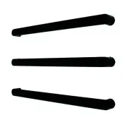 Radiant Heated Towel Rail Single Flat Faced Bar 800mm x 50mm Matt Black 12V BLK-