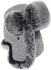 [CVMRBY] Winter Hats,Bomber Hat Unisex Trapper Bomber Hat Pilot Cap Aviator Hat Winter Warm Thick Hunting Hat for Adult