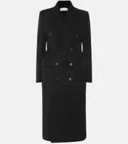 [Balenciaga] Balenciaga Hourglass wool-blend coat AU 12 black