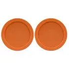 Replacement Lid for Pyrex 7-CUP Storage Cover 7.5" Bowl 7402-PC ORANGE (2-Pack)