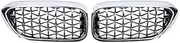 New G30 G38 Car Diamond Grills Compatible For BMW G30 G31 G38 5 Series 525i 528i 530i 540i 2017-2020 Front Kidney Grill Car Styling(All Silver)