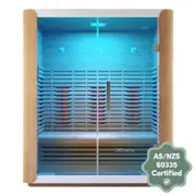 Lue 3-Person Full Spectrum Curved Infrared Home Sauna