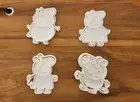 Peppa Pig Cookie Cutters with Embosser Stamp Daddy Pig George