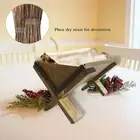 Wooden Manger Desk Statue Baby Jesus Manger for Office Living Room Farmhouse