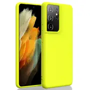 ZUSLAB Galaxy S21 Ultra 5G 2021 Case Nano Silicone Shockproof Gel Rubber Bumper Protective Cover for Samsung - Yellow