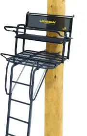 Rivers Edge Lockdown Wide 1-Man Ladder Tree Stand Extra Wide Platform