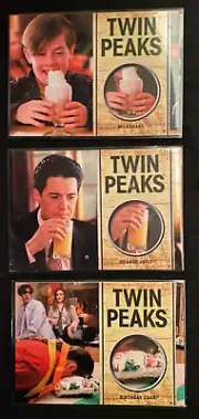 3 card lot 2019 Rittenhouse Twin Peaks Archives Scratch Sniff Milkshake Cake OJ
