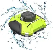 Cordless Robotic Pool Cleaner, 30W Fully Automatic Pool Vacuum Cleaner, 180 Min Swimming Pool Cleaner, Self-Parking Pool Cleaner Robot, Efficient Pool Cleaner for Pools up to 861 Sq.Ft