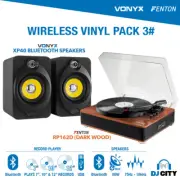 Wireless Vinyl Pack 3 - Fenton RP162D + Vonyx XP40 BT Speakers