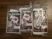 Lot Cross Stitch 2X Eyeglass Case & Checkbook Cover Charles Craft