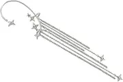 [WRITWAA] Earring Elves Ear Bone Clip Star Jewelry Non- Piercing Ear Cuff Jewelry for Cuff Jewelry Ear Clip Ear Bone Folder Ear Jewelries Ear Hook Clip Cosplay Ear Decors Silver Copper