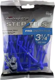Pride Professional Tee System Two Piece Step Tee, 50 Count, 3-1/4 inch (Blue)