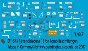 Peddinghaus 1/87 (HO) Sd.Kfz.9 FAMO Half-track Markings WWII (16 versions) 1543