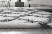 Indoor Shag Fuzzy Carpets for Kids Room Home Decor-Light Grey